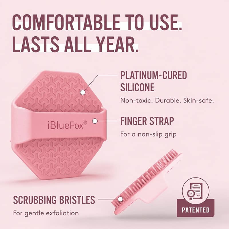 iBlueFox Silicone Face Scrubber - Pink