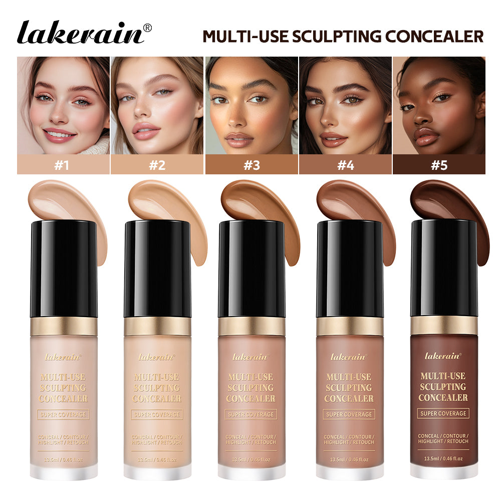 5-Color Waterproof Concealer Matte High Coverage Oil-Control Foundation For Acne Scars And Dark Circles Cosmetics