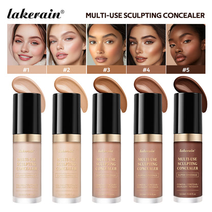 5-Color Waterproof Concealer Matte High Coverage Oil-Control Foundation For Acne Scars And Dark Circles Cosmetics
