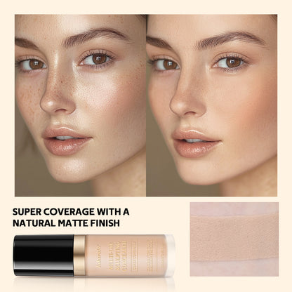 5-Color Waterproof Concealer Matte High Coverage Oil-Control Foundation For Acne Scars And Dark Circles Cosmetics